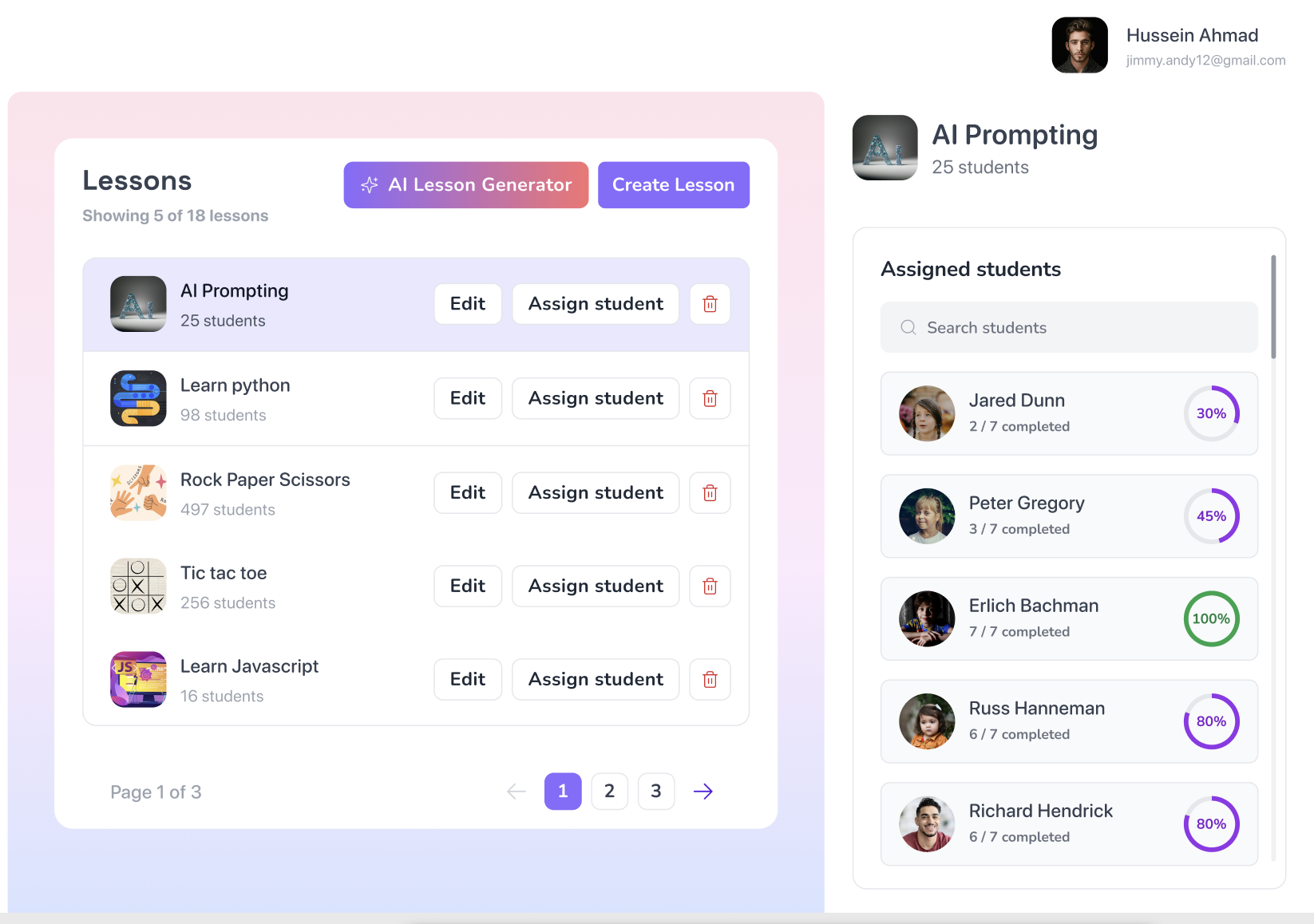Dynamic Lesson Plans